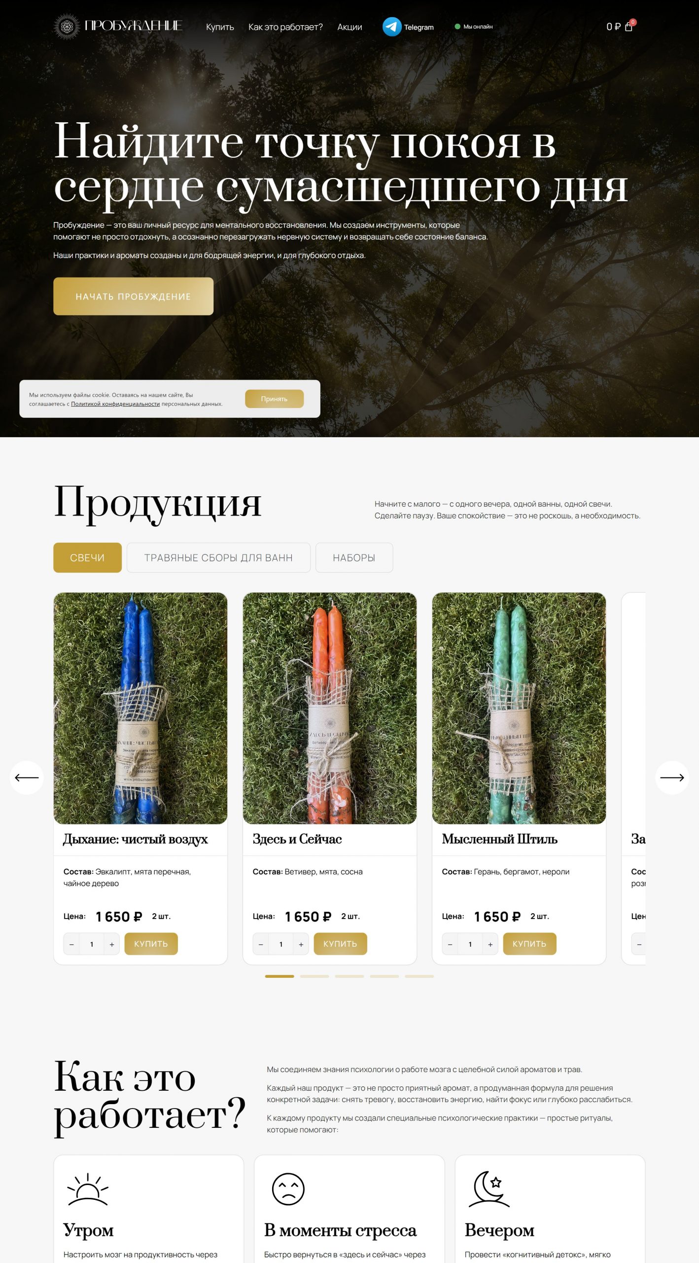 Разработка интернет-магазина наборов для релакса